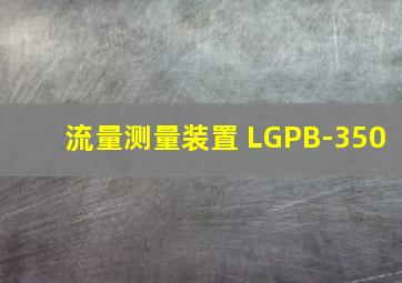 流量测量装置 LGPB-350